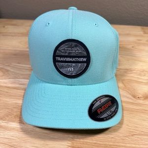 Travis Mathew Puerto Vallarta Men Fitted Golf Hat FlexFit Heather Turquoise L/XL